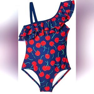 NWT KANU SURF ONE SHOULDER RUFFLE SWIM BATHING SUIT SIZE 10